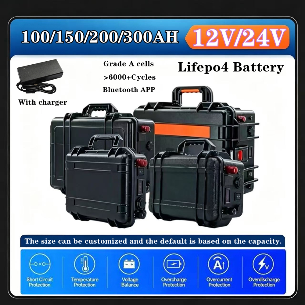 Lifepo4 12V 100Ah Bms Bluetooth - Battery 12V 24V 100Ah 150AH 200AH