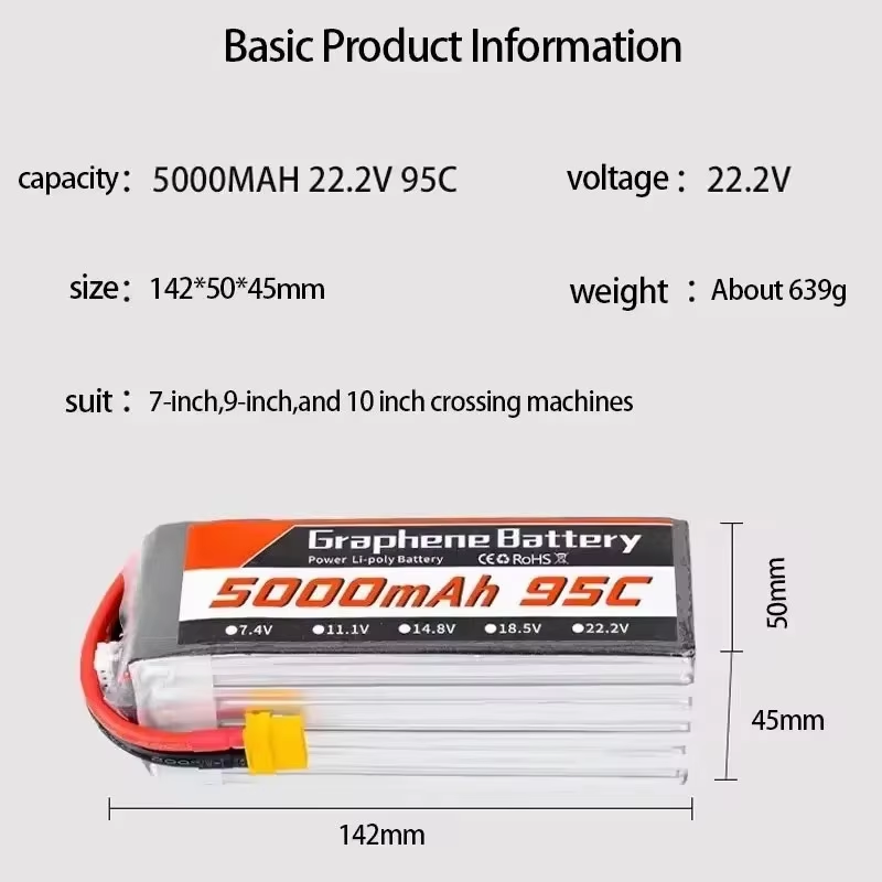 95C 22.2V 6S 5000mAh Lipo Batt - 6S Lipo Battery 22.2V 5000Mah review and price