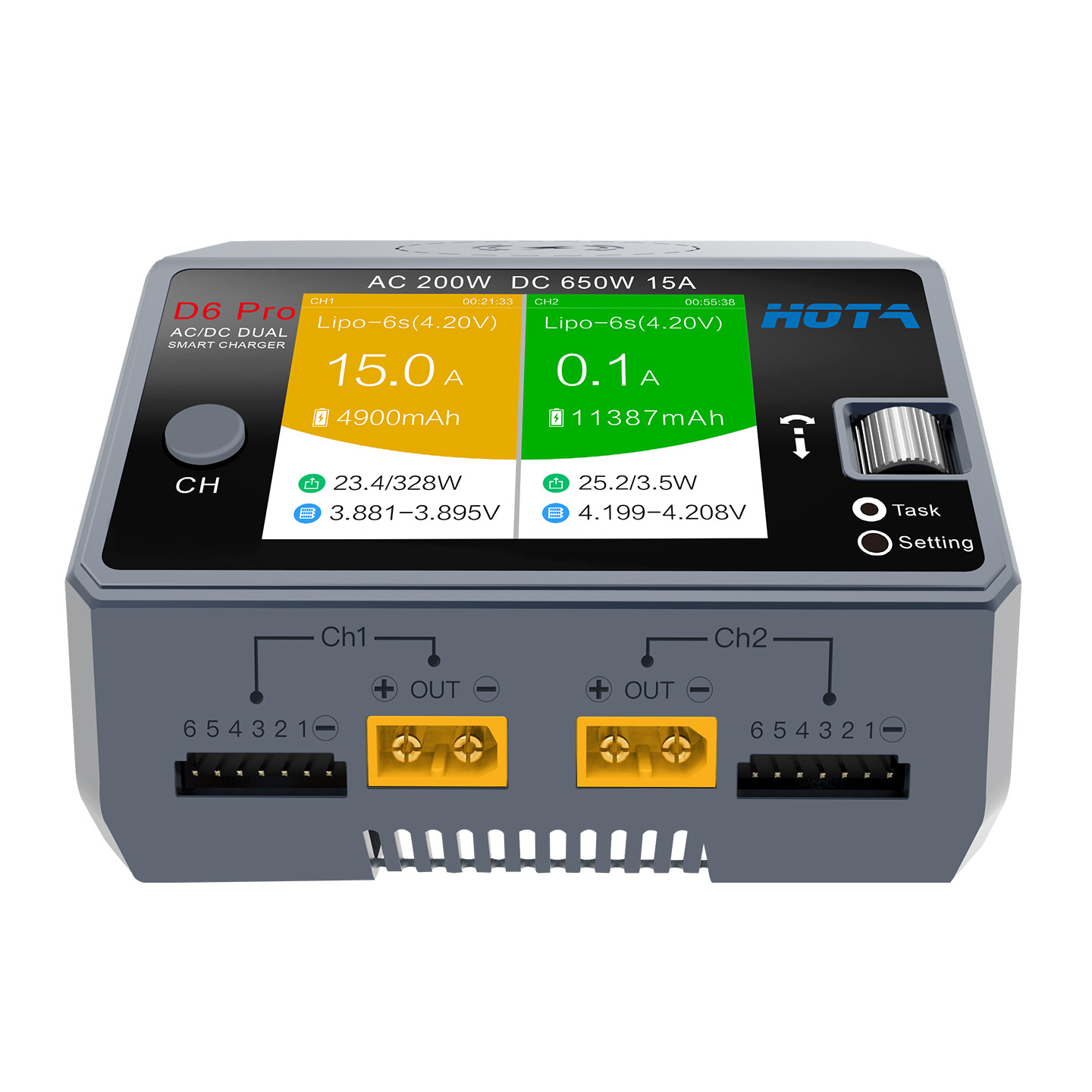 HOTA D6 Pro AC/DC Dual Channel - Hota D6 Pro Dual Lipo Charger review and price